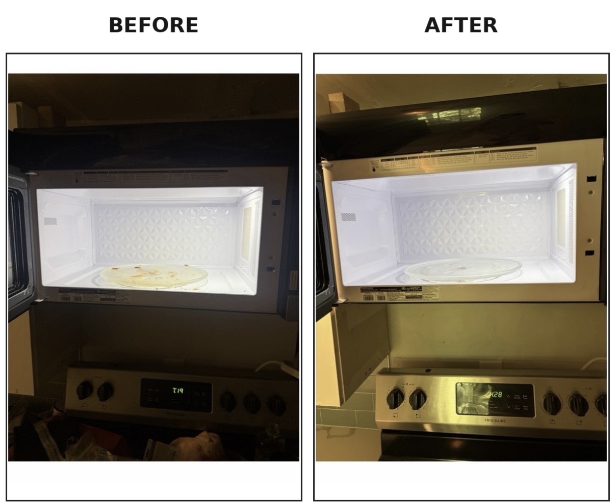 Microwave interior: before and after house cleaning by Kirsten